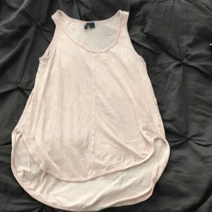 Anthro S Left of Center brand pale pink hi-lo tank